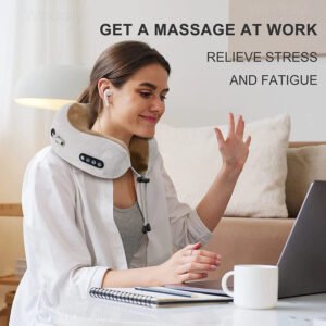 electricneckmassagerwithheatvibrationkneadingshiatsupillow