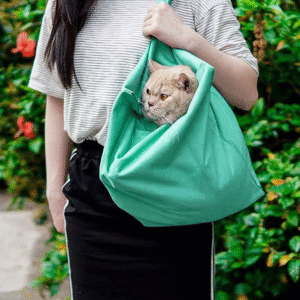 Perfect- Pouch- Cat- Carrier- –- Breathable- &- Comfortable- Shoulder- Bag- for- Cats,- Compact- Travel- Cat- Sling-