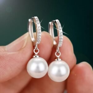 Pearl Earrings Genuine Freshwater Pearl 925 Sterling Silver