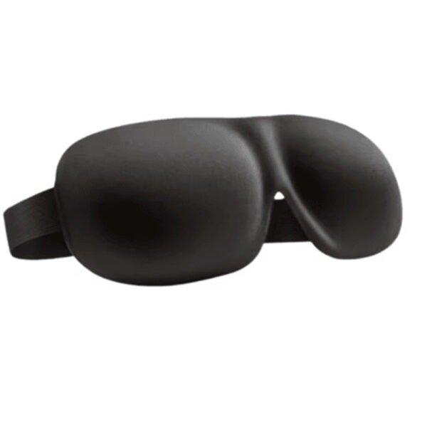 3D contoured sleep eye mask with padded memory foam design for full light blocking