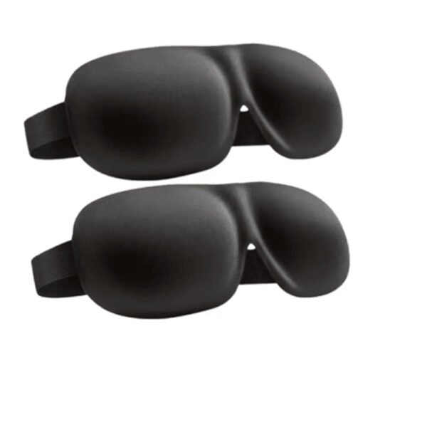 3D contoured sleep eye mask with padded memory foam design for full light blocking