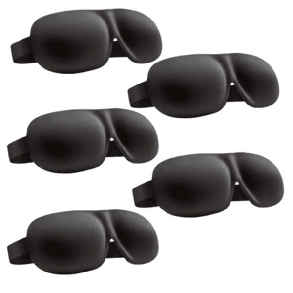 3D contoured sleep eye mask with padded memory foam design for full light blocking
