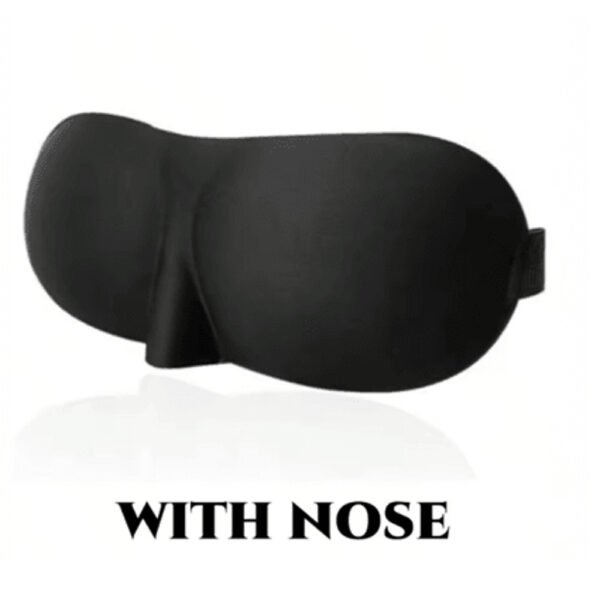 3D contoured sleep eye mask with padded memory foam design for full light blocking