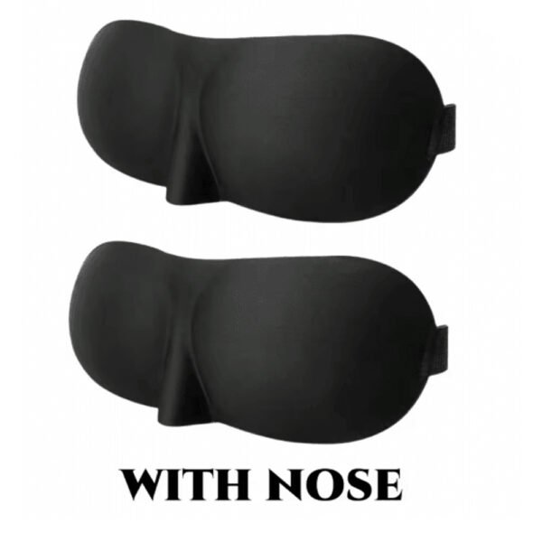 3D contoured sleep eye mask with padded memory foam design for full light blocking