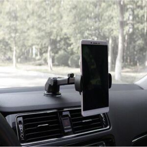Retractable- Car- Phone- Mount- Holder- –- Universal- Adjustable- Dashboard- /- Windshield- /- Air- Vent- Smartphone- Stand- for- Safe- Driving-