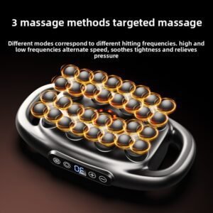 professional deep tissue massage gun with 32 detachable heads for muscle relaxation and recovery