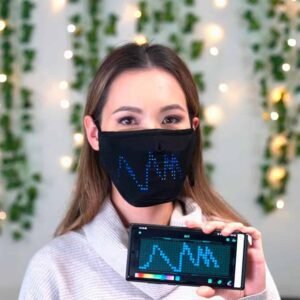 led luminous mask with mobile app controlled customizable LED display