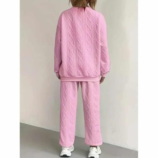 women’s twist knit textured two‑piece autumn winter outfit