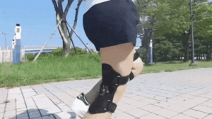 Power Knee Stabilizer Pads with spring-loaded support for knee pain relief and mobility