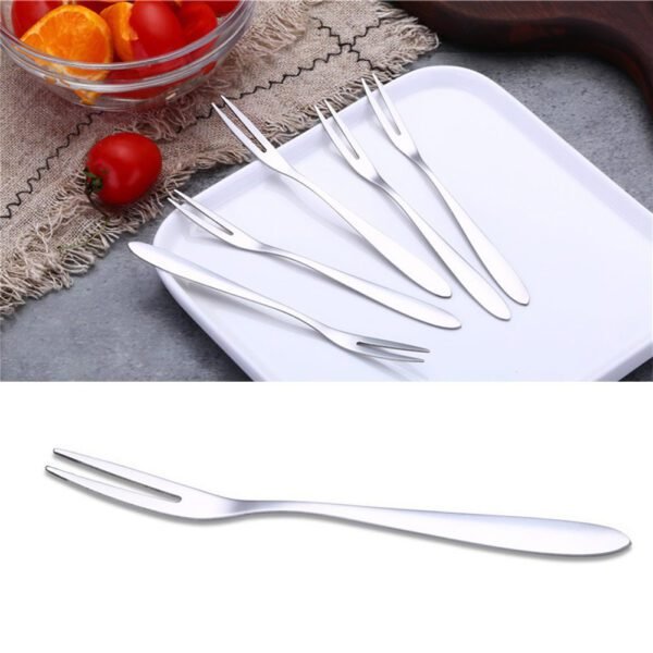 stainless steel fruit forks set of 5 or 12 multifunctional dessert and appetizer forks