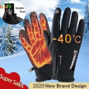 arcticride waterproof thermal winter gloves for men with touchscreen fingertips and non-slip palm