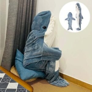 wearable shark blanket cozy flannel sleeping bag pajamas