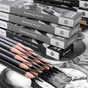 Professional graphite charcoal pencil set for drawing and sketching