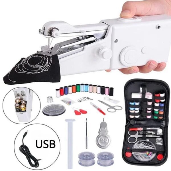 portable handheld sewing machine mini DIY sewing tool for quick repairs and crafts