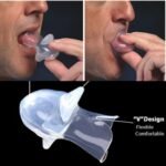 Tongue retainer anti-snore mouthpiece for sleeping — stop snoring and improve breathing