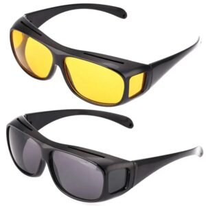 Night driving glasses with polarized anti-glare lenses — unisex driver sunglasses for safer night driving