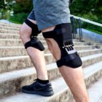 Power Knee Stabilizer Pads with spring-loaded support for knee pain relief and mobility