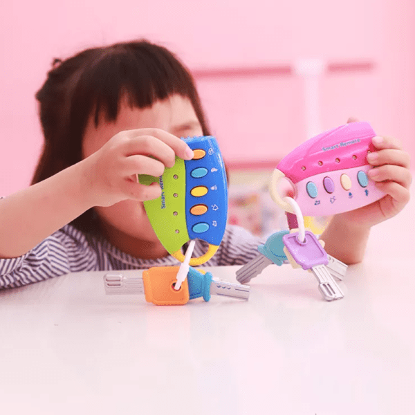 Musical baby car toy with cheerful sounds and interactive buttons for infants and toddlers