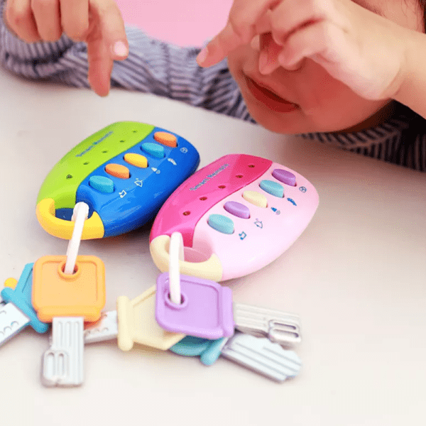 Musical baby car toy with cheerful sounds and interactive buttons for infants and toddlers