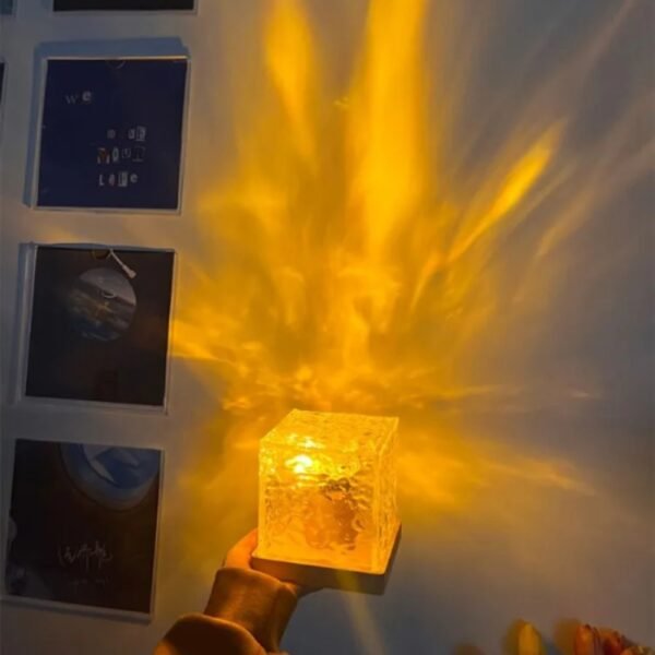 stress relief lamp with soothing ripple light effect for relaxation and home ambiance