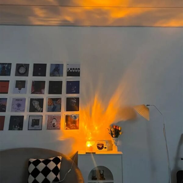 stress relief lamp with soothing ripple light effect for relaxation and home ambiance