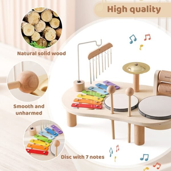 wooden xylophone toy for babies and toddlers with melodic wooden bars for early learning
