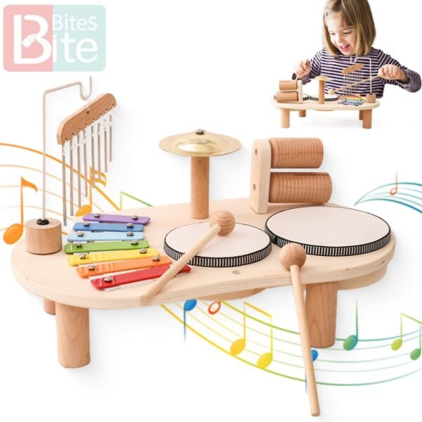 wooden xylophone toy for babies and toddlers with melodic wooden bars for early learning