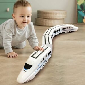 electric train toy with sound and light effects for engaging kids play