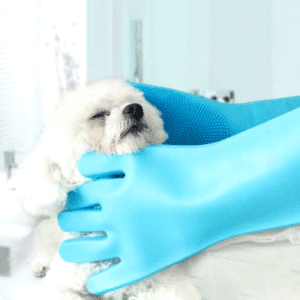 siliconepetgroomingglovesfordogs&catssoftecofriendlybathingscrubber