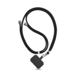 universal crossbody phone lanyard with patch attachment for hands‑free phone carry