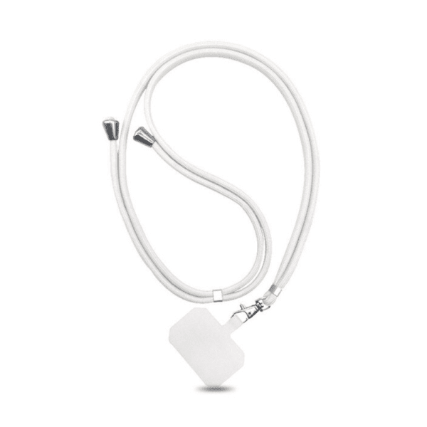 universal crossbody phone lanyard with patch attachment for hands‑free phone carry