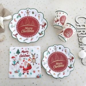 deluxe christmas cutlery disposable tableware set