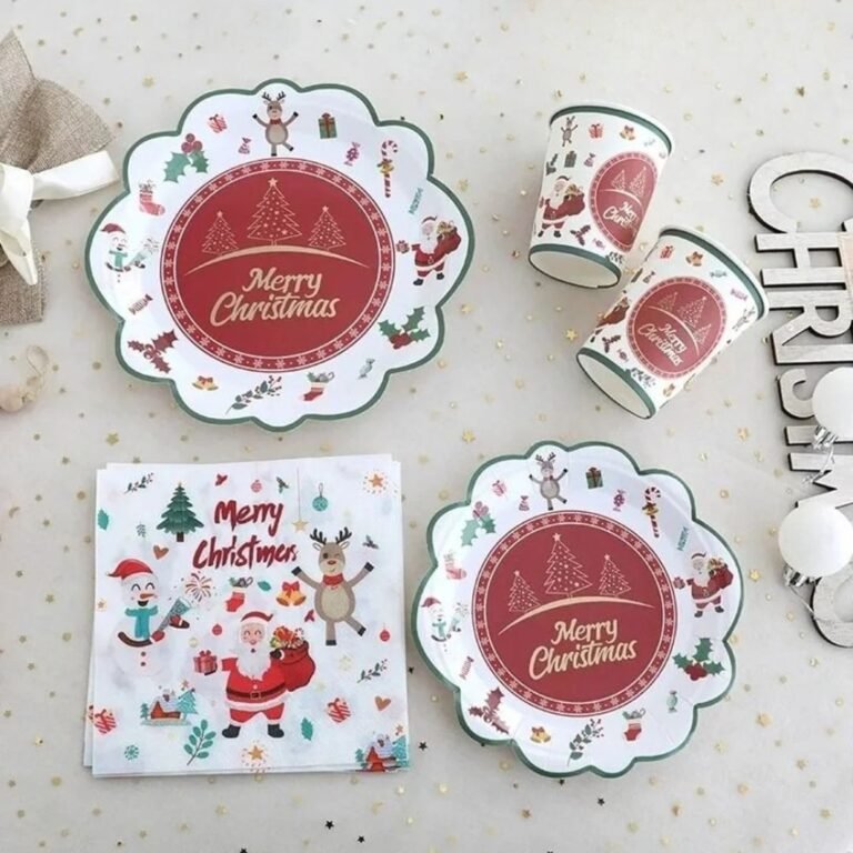deluxe christmas cutlery disposable tableware set