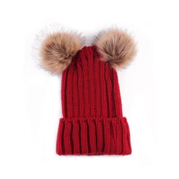 Cute Double Pom-Pom Winter Knit Hat