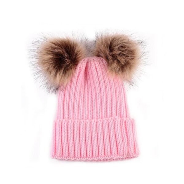 Cute Double Pom-Pom Winter Knit Hat