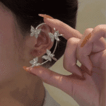 eleganteasyclipbutterflyearringsn0piercing