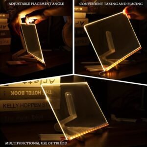 LED Light Up Acrylic Message Board USB Erasable Drawing Pad