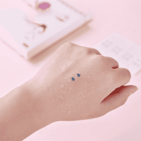 Invisible face lifter tape applied for instant skin tightening