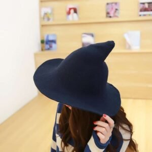 Woolen Modern Witch Hat Pointed Design