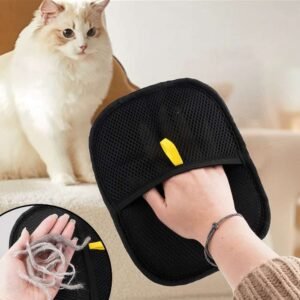Pet Grooming Gloves Static Brush And Hair Remover