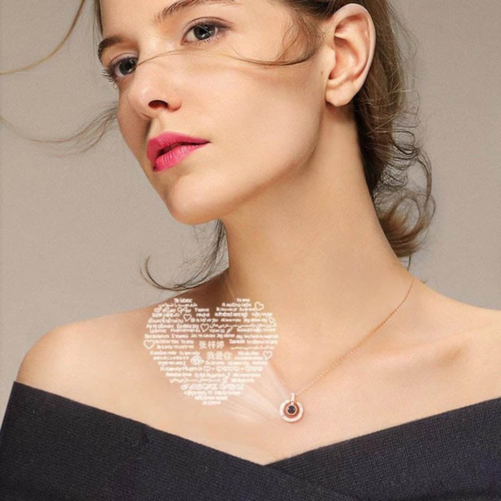 Hidden Message Lovers Necklace Romantic Jewelry Gift