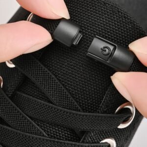 Elastic press lock shoelaces with no‑tie design for sports and casual shoes