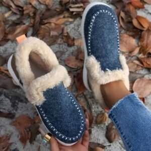 women’s fur-lined winter ankle boots cozy warm snow footwear