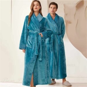 Men’s Kimono Bathrobe Coral Fleece Sleepwear