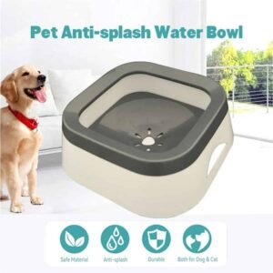 Anti-Splash Dog Water Bowl Large Capacity Spill Proof