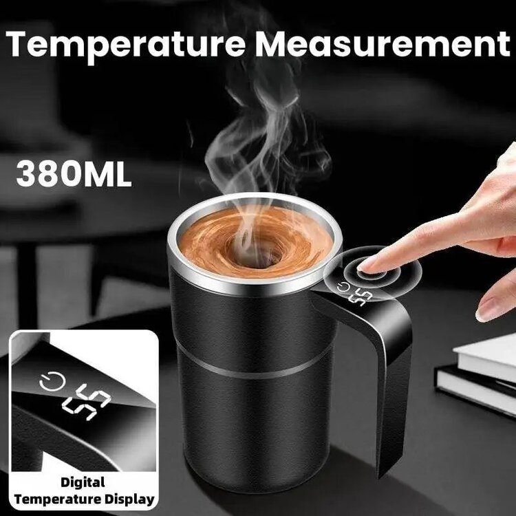 380ML Electric Coffee Self Mixing Mug IP67 Waterproof BPA Free Rechargeable Automatic Magnetic Stirring for Coffee & Tea