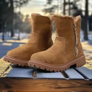 Zipper- Snow- Boots- Non- Slip- Thick- Bottom- Winter- Footwear-