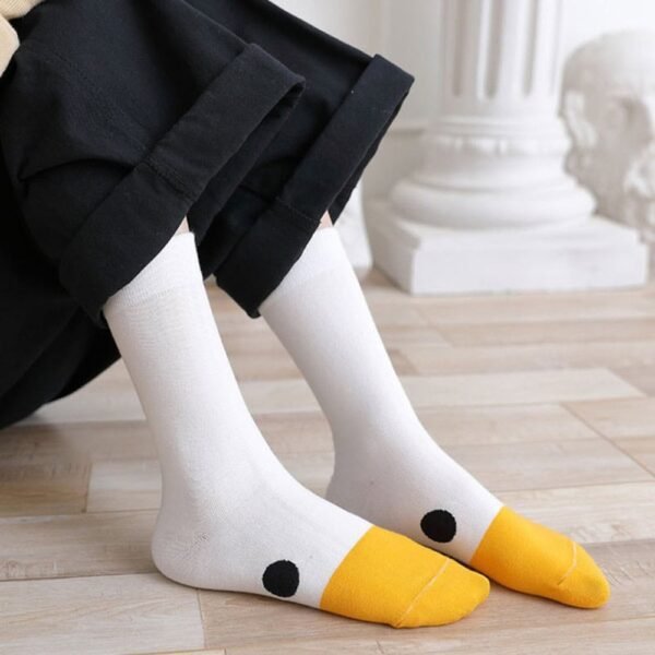 casual unisex duck graphic socks breathable cotton blend crew design