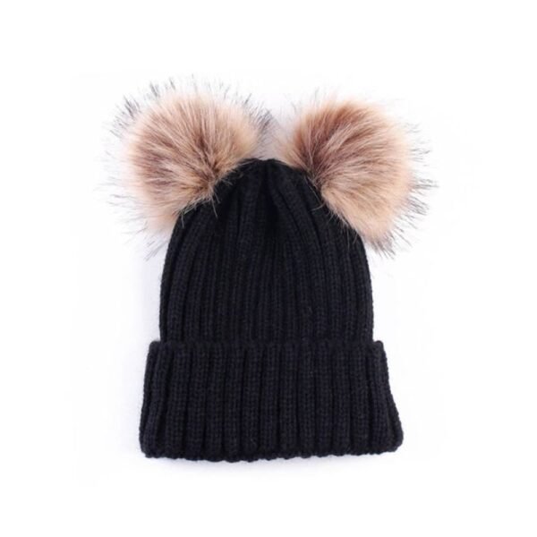 Cute Double Pom-Pom Winter Knit Hat