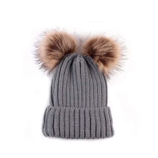 Cute Double Pom-Pom Winter Knit Hat
